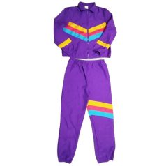 Susogós jogging lila jelmez szett XL 80-as 90-es évek 