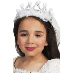   Fátylas korona- tiara / Hercegnő Hókirálynő Tündér stb...
