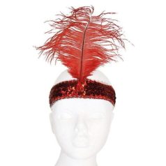 Charleston Kán Kán fejdísz Piros