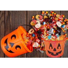 Halloween Tök mintás cukorkagyűjő vödör 