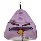 Angry Birds lila Lézer jelmez méretek 70cm széles 88cm hosszú