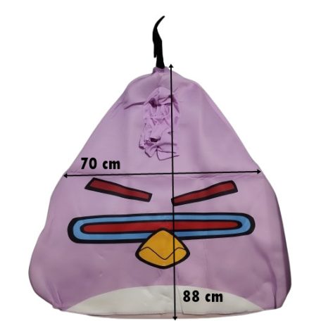 Angry Birds lila Lézer jelmez méretek 70cm széles 88cm hosszú