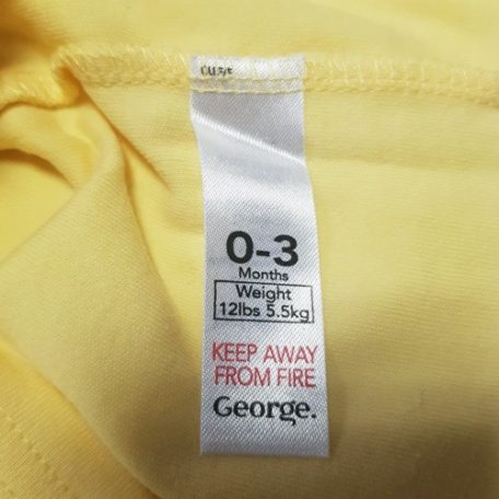 Sárga felső 0-3 hó George
