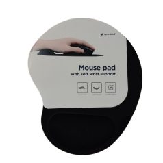 Egérpad csuklótámaszos fekete