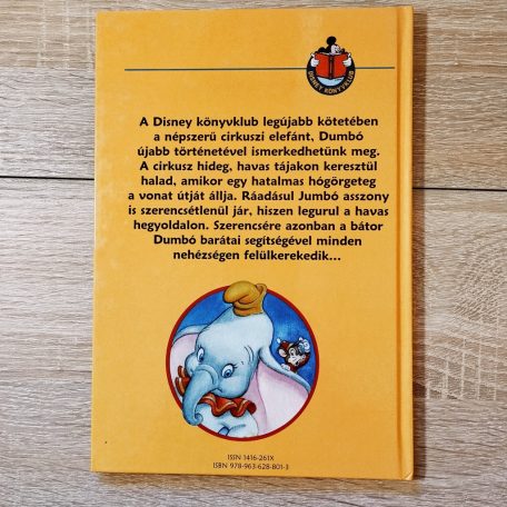A Dumbó a hegyi mentő mesekönyv hátoldala a tartalommal