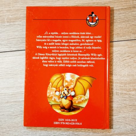 A repülő kisegér mesekönyv hátoldala a tartalommal