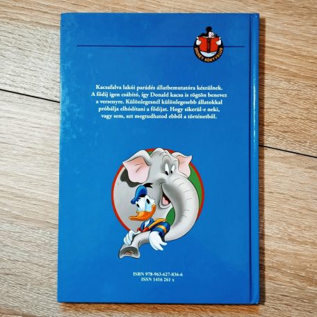 A Donald Kacsa és az állatbemutató mesekönyv hátoldala