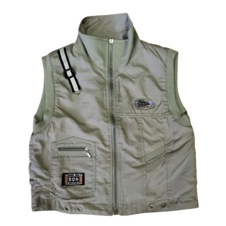 Khaki zöld mellény 3-4 év