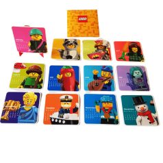 Lego kártyanaptárak tartóval, tárolóval
