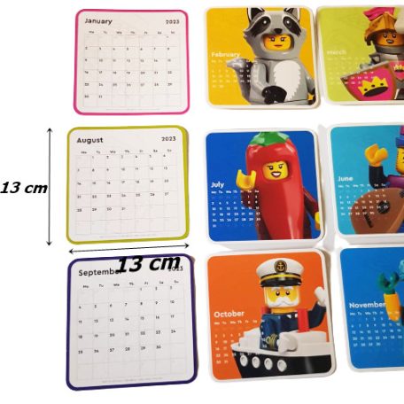 Lego kártyanaptárak tartóval, tárolóval