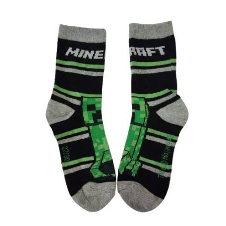 Minecraft Creeper gyerek zokni 1 pár kiterítve