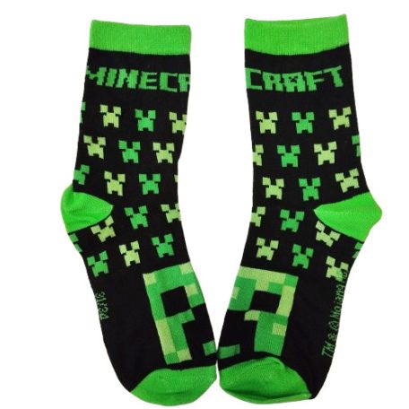 Hivatalos Minecraft és Mojang licenc felirat a zokni szárán