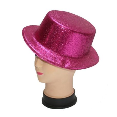 Glitteres Lapos Kalap  Pink