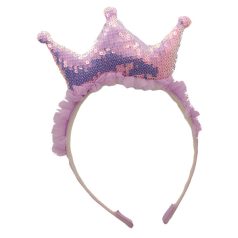 Korona fejdísz Lila Villogó 