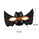 Fekete narancs denevér formájú papír szemmaszk pókháló mintával, gumipántos halloween álarc