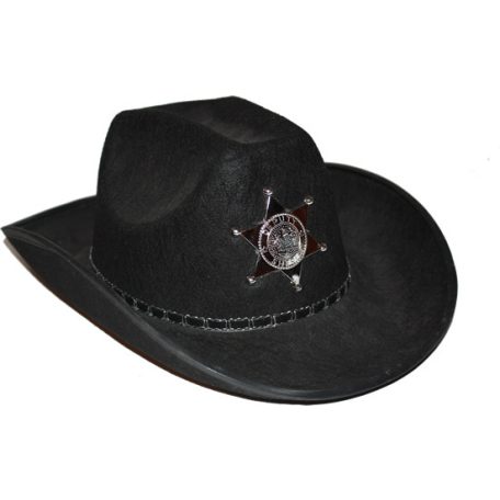 Sheriff kalap csillaggal Fekete