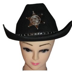 Sheriff kalap csillaggal Fekete