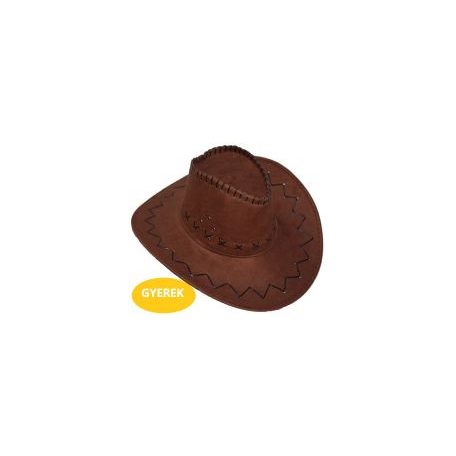 Cowboy velúr kalap Barna Gyerek méret