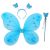 Pillangó / Tündér szárny szett 47 cm x 38 cm Kék