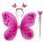 Pillangó / Tündérszárny szett 47 cm x 38 cm Magenta