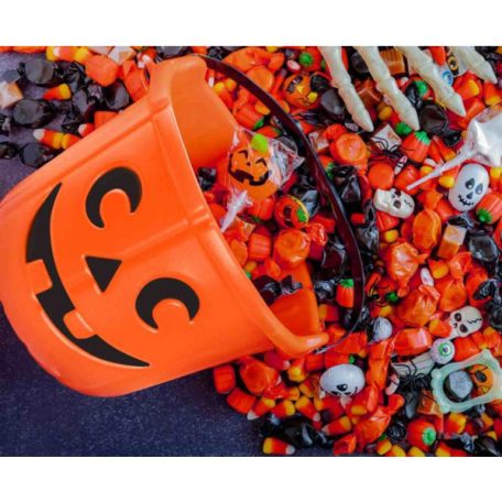 Halloween Tök mintás cukorkagyűjő vödör 