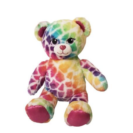 Szivárvány maci zenélő plüss Build A Bear