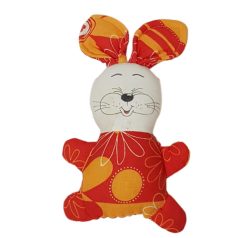 Textil kézműves nyuszi 23 cm