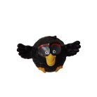 Angry Birds Black Bomb műanyag figura szemből sárga csőr szárnyak