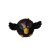 Angry Birds Black Bomb műanyag figura szemből sárga csőr szárnyak