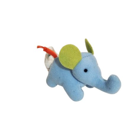 BARNSLIG Mini Elefánt Plüss 10cm - Kék Zöld, Címkés