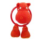 IKEA piros víziló bébi csörgő 16cm szemből hímzett arc