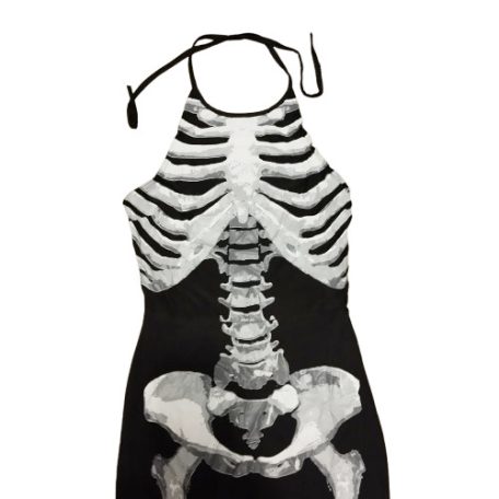 Női szexy csontvázoverál jelmez M