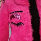 Pink szőrme kabát 38-as