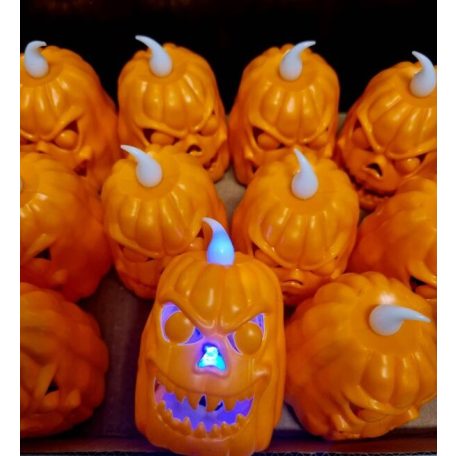 Ledes világító Halloween tök 7cm