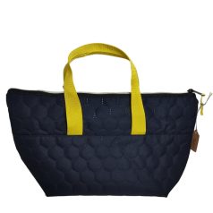 Kék gyöngyvászon pakolós kézi táska  41 cm x 27 cm