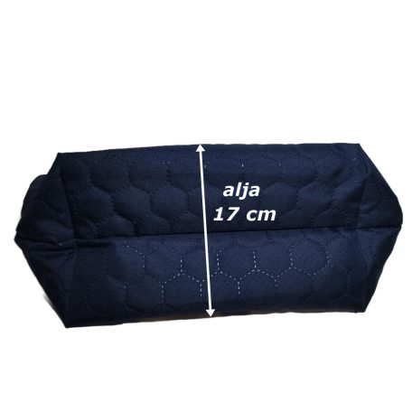 Kék gyöngyvászon pakolós kézi táska  41 cm x 27 cm