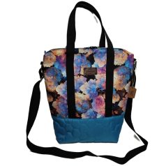 Hortenziás oldaltáska 30 cm x 32 cm