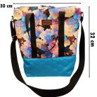 Hortenziás oldaltáska 30 cm x 32 cm