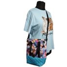 Hortenziás oldaltáska 30 cm x 32 cm