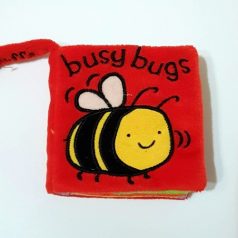 Állatos készségfejlesztő, textil könyv