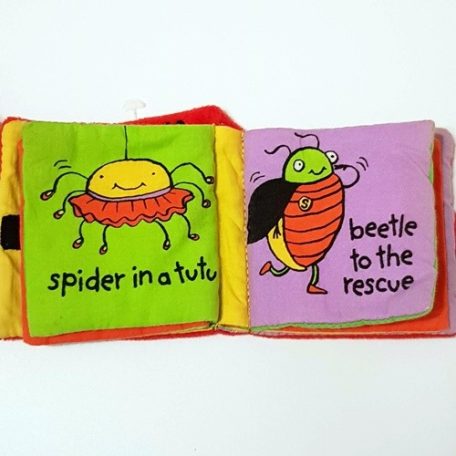 Állatos készségfejlesztő, textil könyv