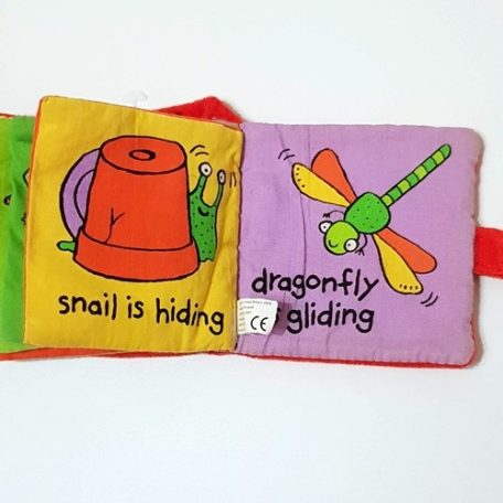 Állatos készségfejlesztő, textil könyv