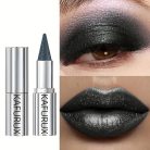 Csillámló Gyöngyház Rúzs és Szemhéjpúder Fekete