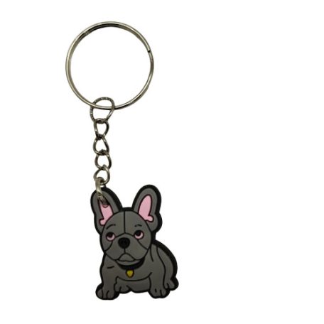 Bulldog kutya kulcstartó / táskadísz