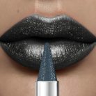 Csillámló Gyöngyház Rúzs és Szemhéjpúder Fekete