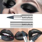 Csillámló Gyöngyház Rúzs és Szemhéjpúder Fekete