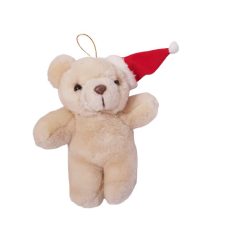 Maci plüss Mikulás sapkában 16 cm
