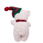 Maci plüss csíkos sapkában 30 cm