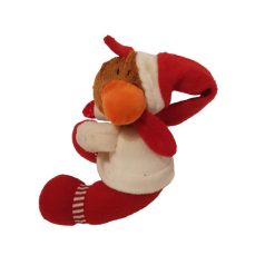 Kakas plüss Mikulás sapkában