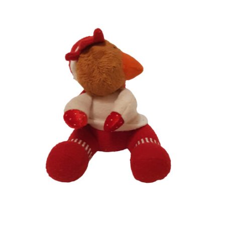 Kakas plüss Mikulás sapkában